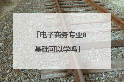 电子商务专业0基础可以学吗