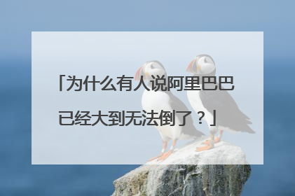 为什么有人说阿里巴巴已经大到无法倒了？