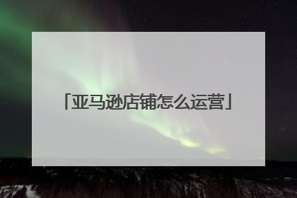 亚马逊店铺怎么运营