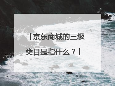 京东商城的三级类目是指什么？