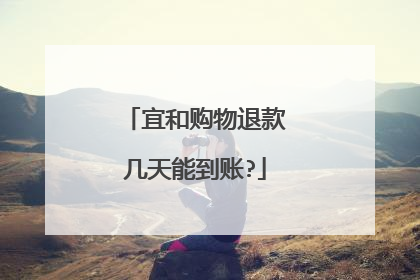 宜和购物退款几天能到账?