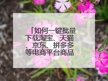 如何一键批量下载淘宝、天猫、京东、拼多多等电商平台商品主图、视频、详情、评价等？