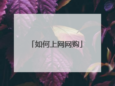 如何上网网购