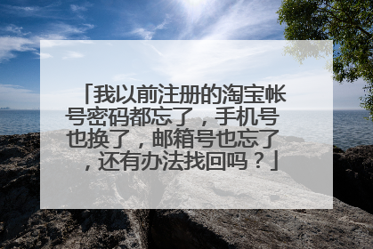 我以前注册的淘宝帐号密码都忘了,手机号也换了,邮箱号也忘了,还有办法找回吗?