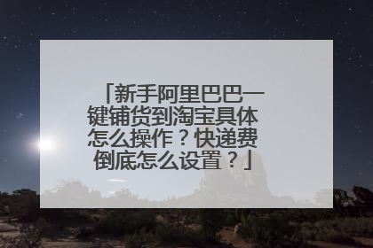 新手阿里巴巴一键铺货到淘宝具体怎么操作?快递费倒底怎么设置?