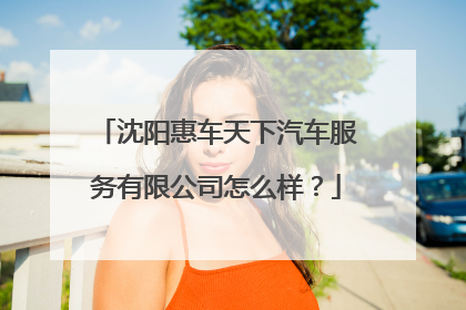 沈阳惠车天下汽车服务有限公司怎么样?
