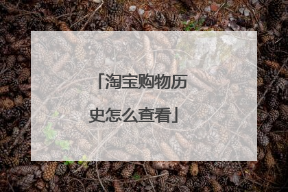 淘宝购物历史怎么查看