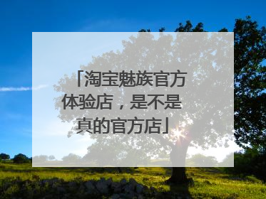 淘宝魅族官方体验店，是不是真的官方店