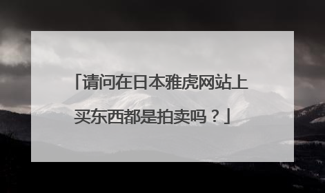 请问在日本雅虎网站上买东西都是拍卖吗?