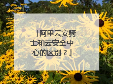 阿里云安骑士和云安全中心的区别?