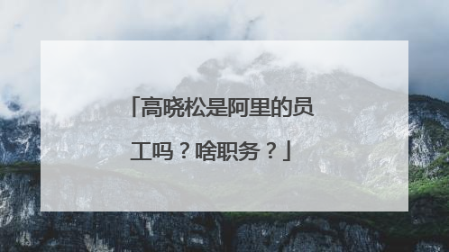 高晓松是阿里的员工吗？啥职务？