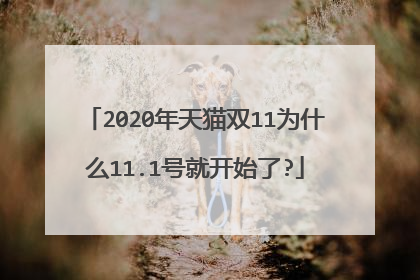 2020年天猫双11为什么11.1号就开始了?