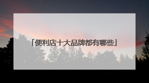 便利店十大品牌都有哪些