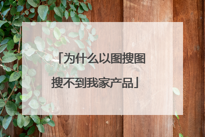 为什么以图搜图搜不到我家产品