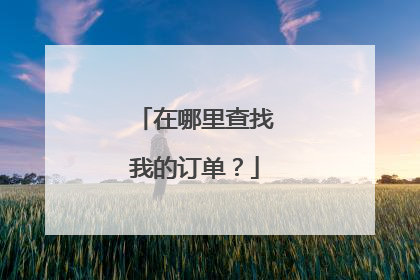 在哪里查找我的订单?