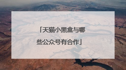 天猫小黑盒与哪些公众号有合作