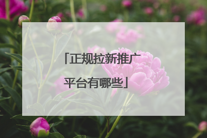 正规拉新推广平台有哪些