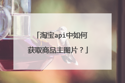 淘宝api中如何获取商品主图片？